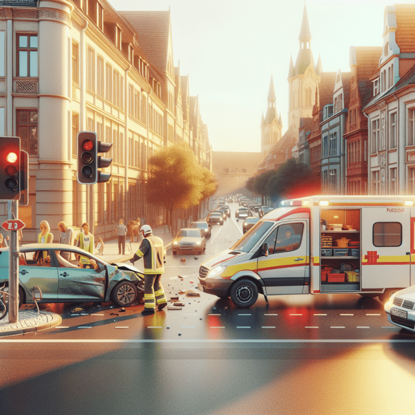 Verkehrsunfall mit zwei Verletzten an Kreuzung in Ahlen