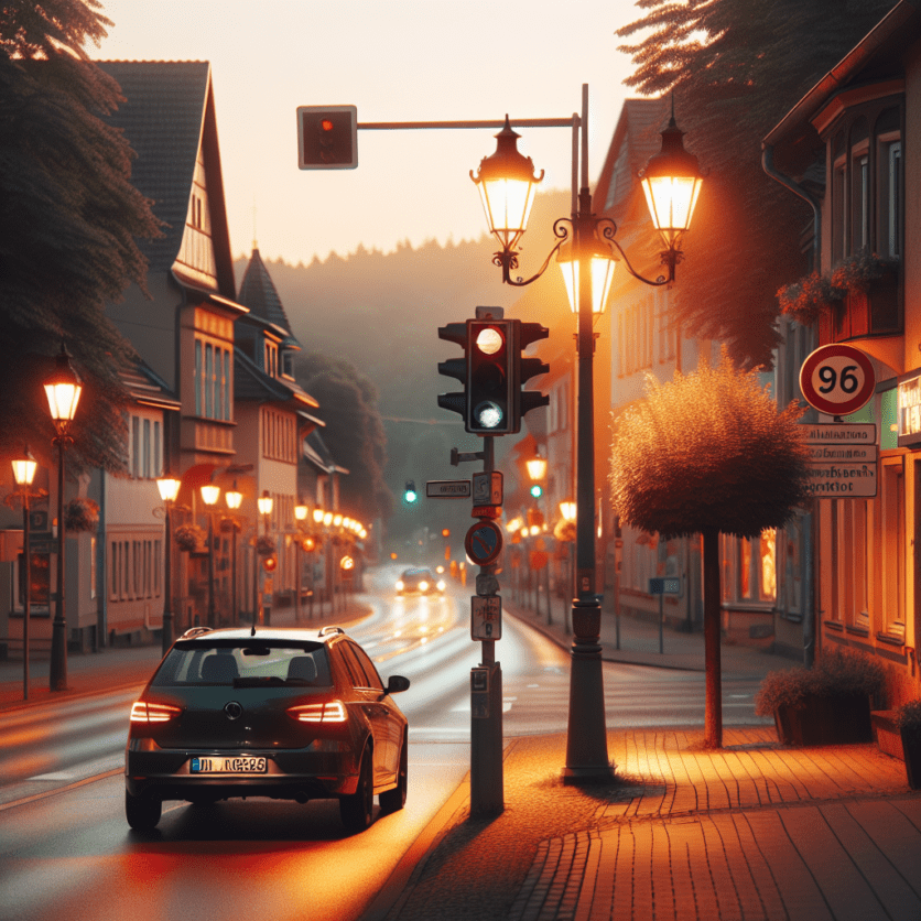 Von der Fahrbahn abgekommen und gegen Ampel geprallt