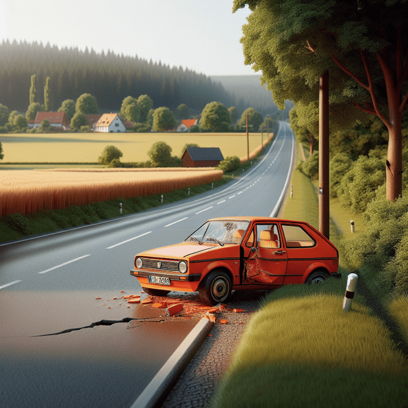 Schwerer Verkehrsunfall auf der Kreisstraße 5 – Fahrer verstorben