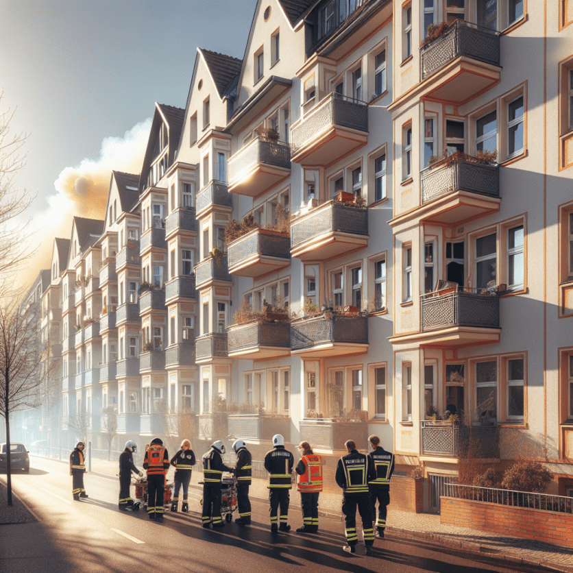 Starker Rauch nach Balkonbrand in Breisach – 18 Bewohner untersucht