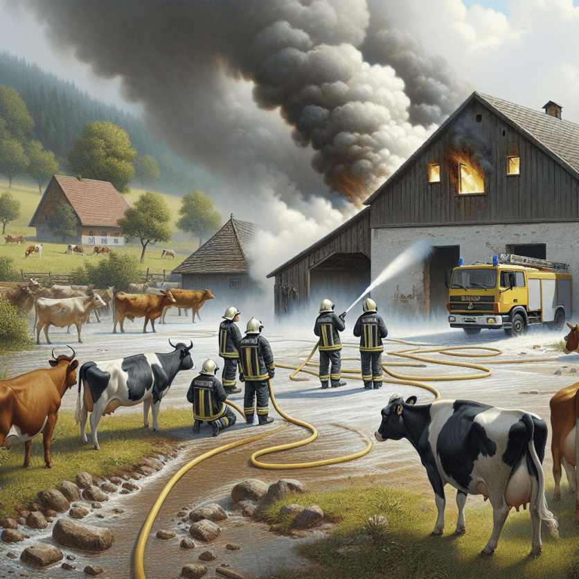 Großer Gebäudebrand in Diemelsee-Adorf verursacht hohen Sachschaden