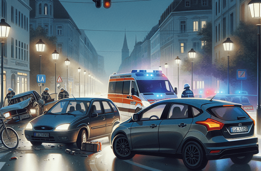 Wendeunfall auf der Friedrich-Ebert-Straße: Drei Fahrzeuge beteiligt