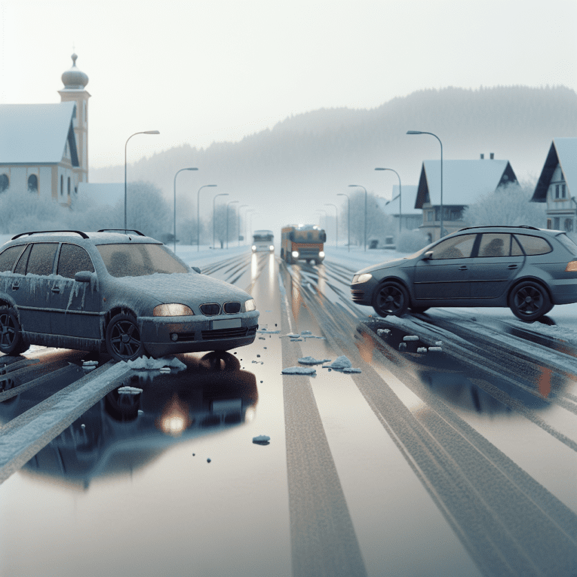 LPI-SLF: Glätteunfall – zwei Personen leicht verletzt