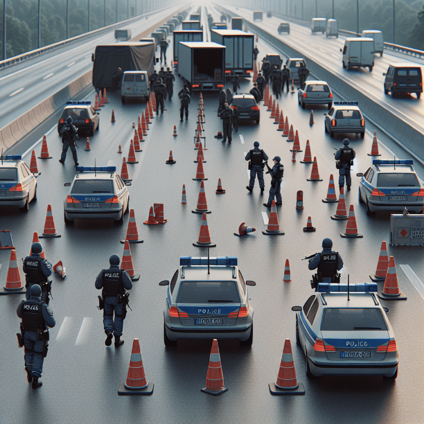Verkehrseinsatz der Polizei in Heinsberg