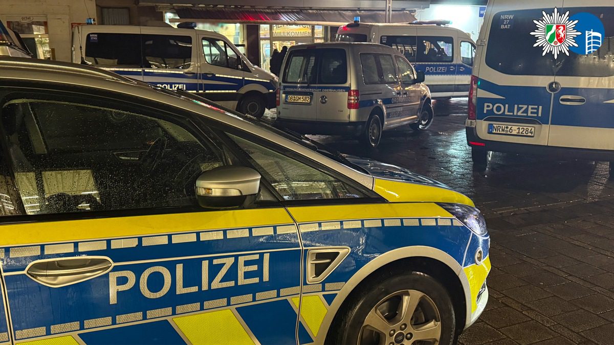 Oberhausen: Polizei führt Schwerpunkteinsatz im Rahmen der Strategischen Fahndung durch – Über 120 Personen kontrolliert