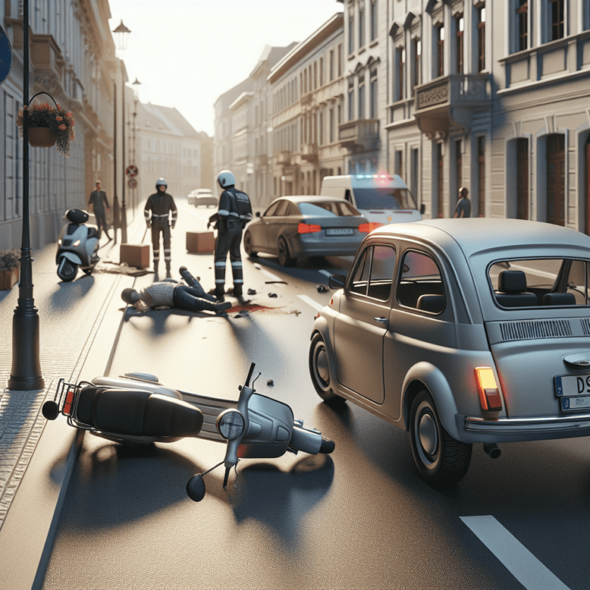 Mannheim/B44: Verkehrsunfall mit drei Beteiligten – Rollerfahrer leicht verletzt