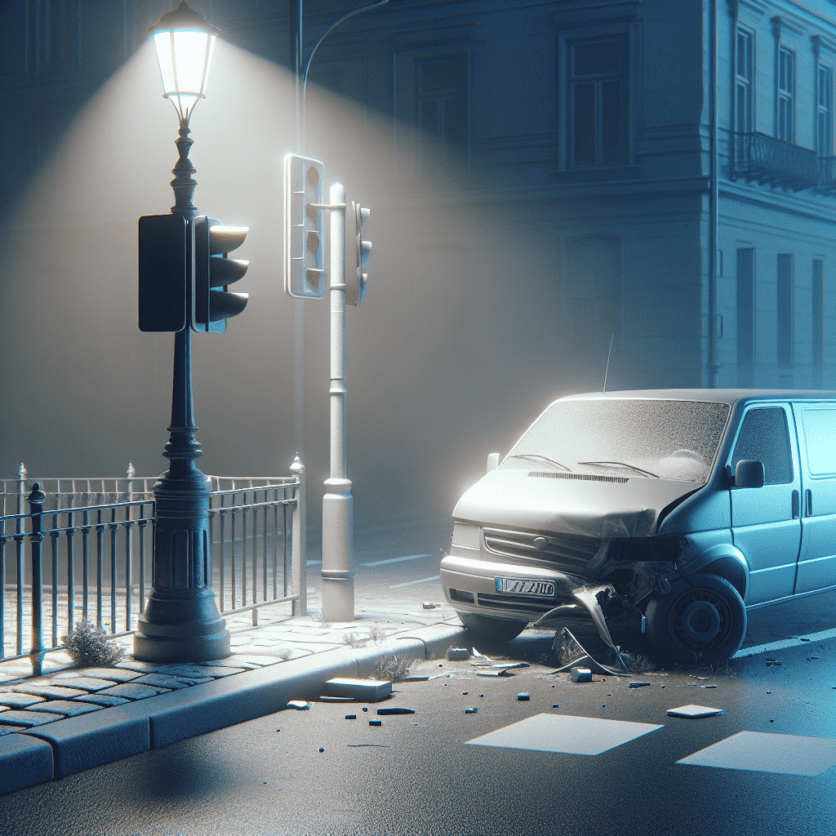 Lörrach: Mann fährt mutmaßlich unter Alkoholeinfluss mit Kleintransporter gegen Straßenlaterne und Geländer