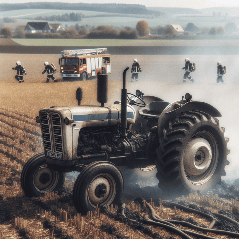 Stühlingen: Brand eines Traktors