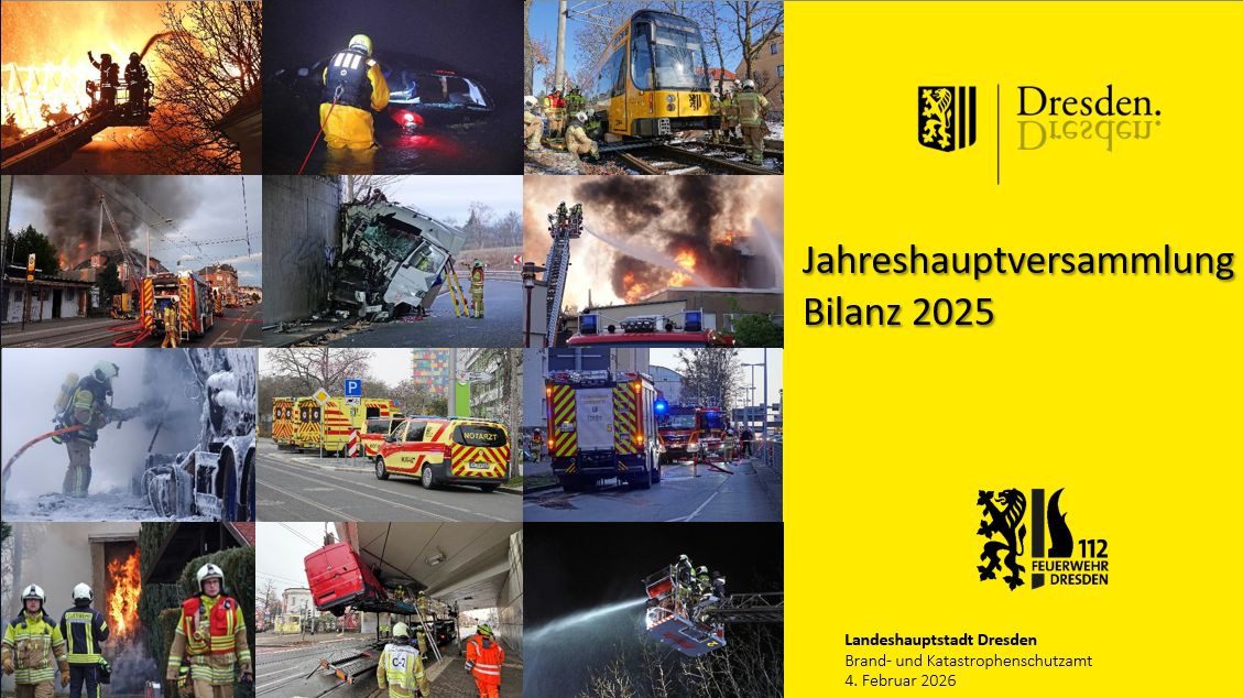 Dresden: Jahresbilanz 2025 der Feuerwehr Dresden