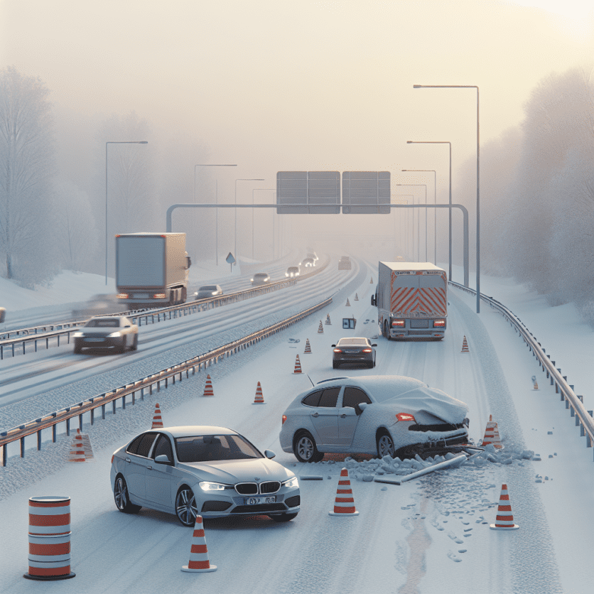 Autobahnpolizei Ahlhorn: Zwei Winterunfälle auf der Autobahn 1 in Fahrtrichtung Münster – zwei Vollsperrungen