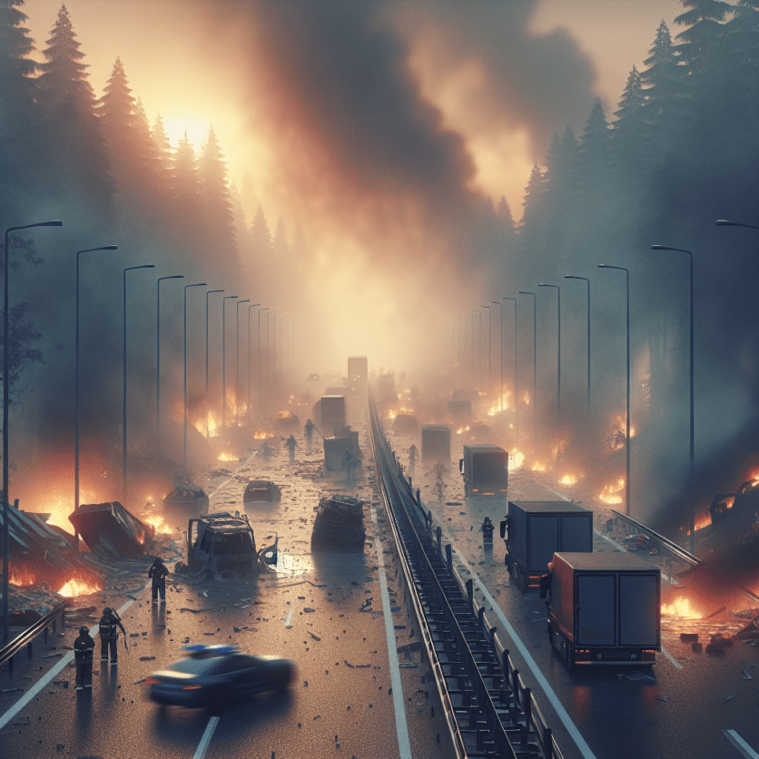 Brandfall auf der B7