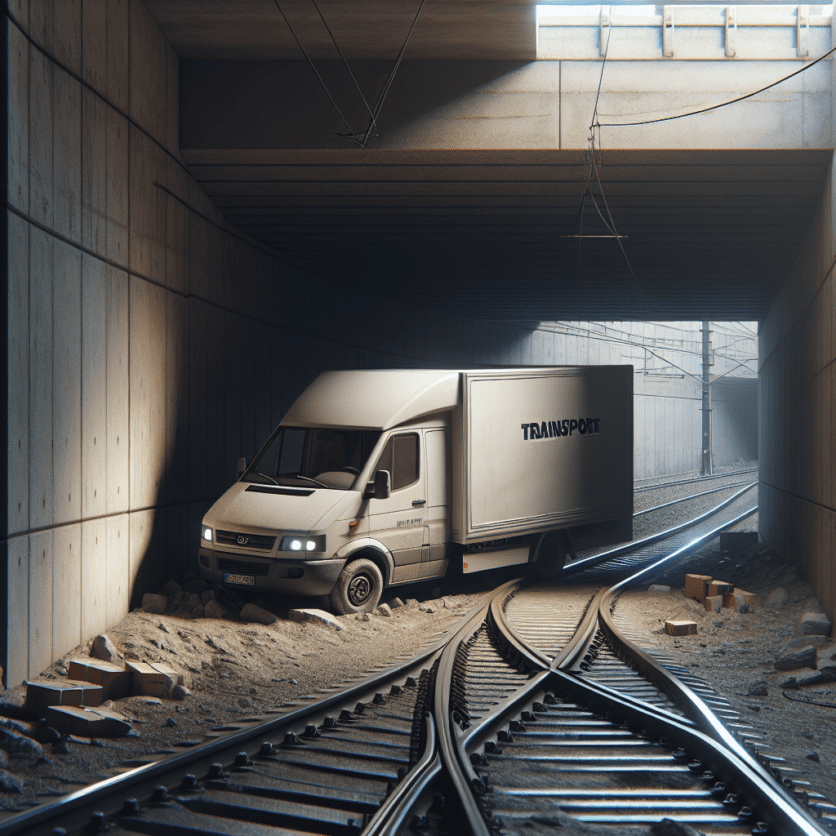 Emmendingen: Transporter bleibt in Bahnunterführungen stecken