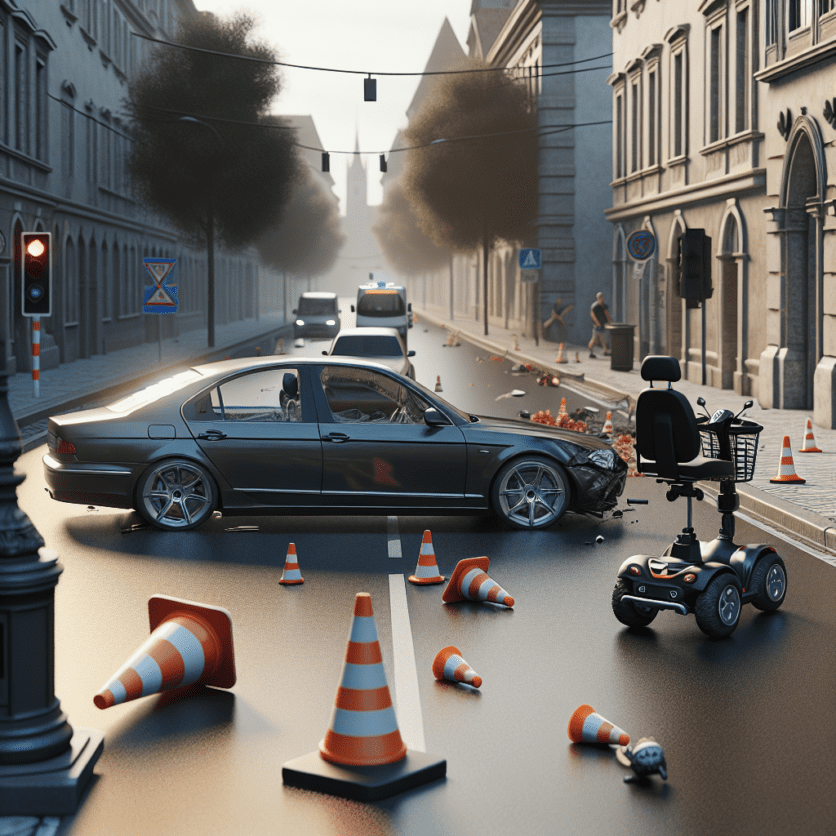 Neuenhaus: Verkehrsunfall zwischen Personenkraftwagen und Krankenfahrstuhl – Mehrere Personen verletzt