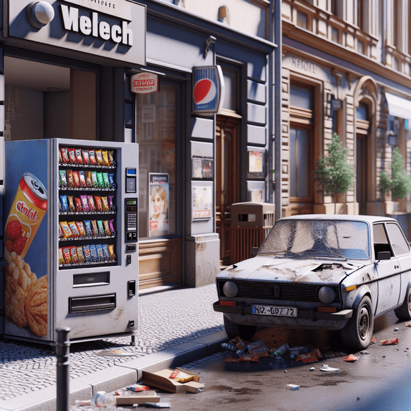 POL-OH: Snackautomat aufgebrochen – Fahrzeug beschädigt