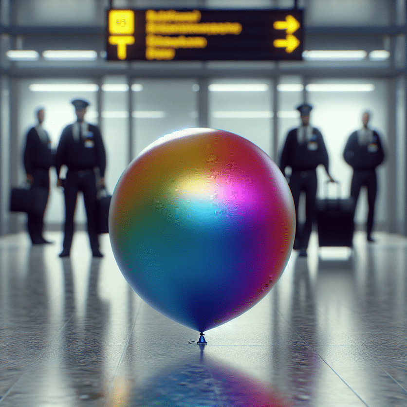 Stuttgart: Bundespolizei sichert Luftballon am Flughafen Stuttgart