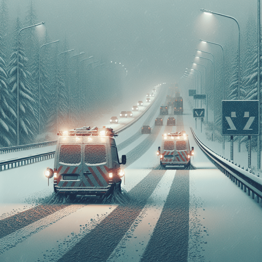 Heidenheim/A7: Unfall wegen Glätte und Schnee