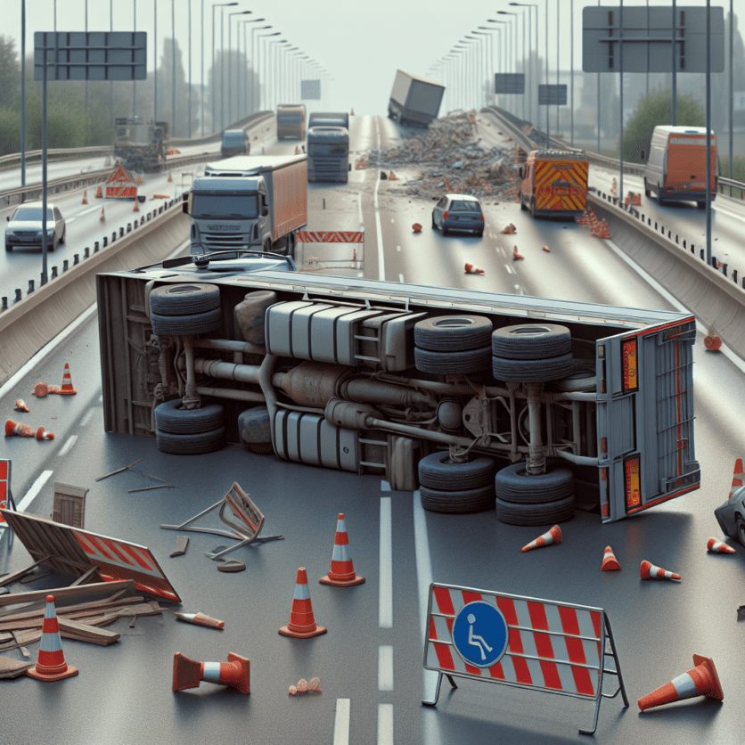 Mauer, Rhein-Neckar-Kreis: Umgestürzter Lkw führt zu Straßensperrung – Pressemeldung Nr. 1