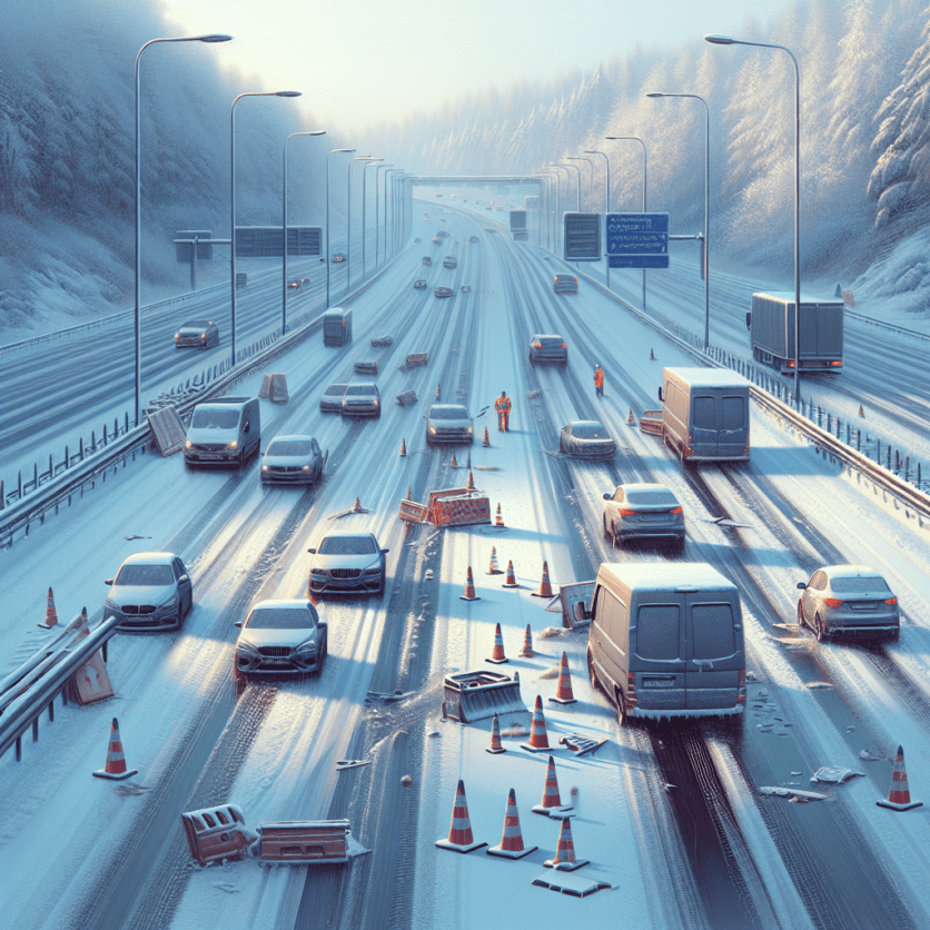 LPI-NDH: Glätteunfall auf der Bundesstraße 247