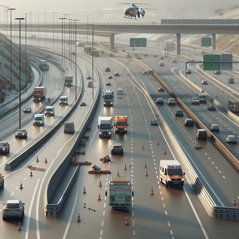 Mönchengladbach: Schwerer Verkehrsunfall auf der A46 Richtung Brilon an der Höhe Parkplatz Herrather Linde – drei Verletzte