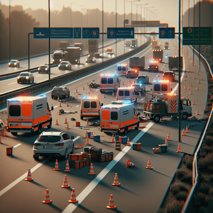 B 214: Zwei Schwerverletzte bei Verkehrsunfall