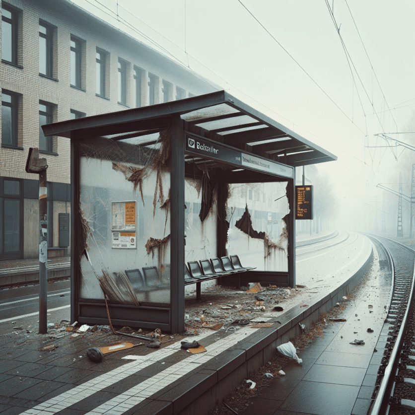 Kahla: Wartehäuschen am Bahnhof verwüstet