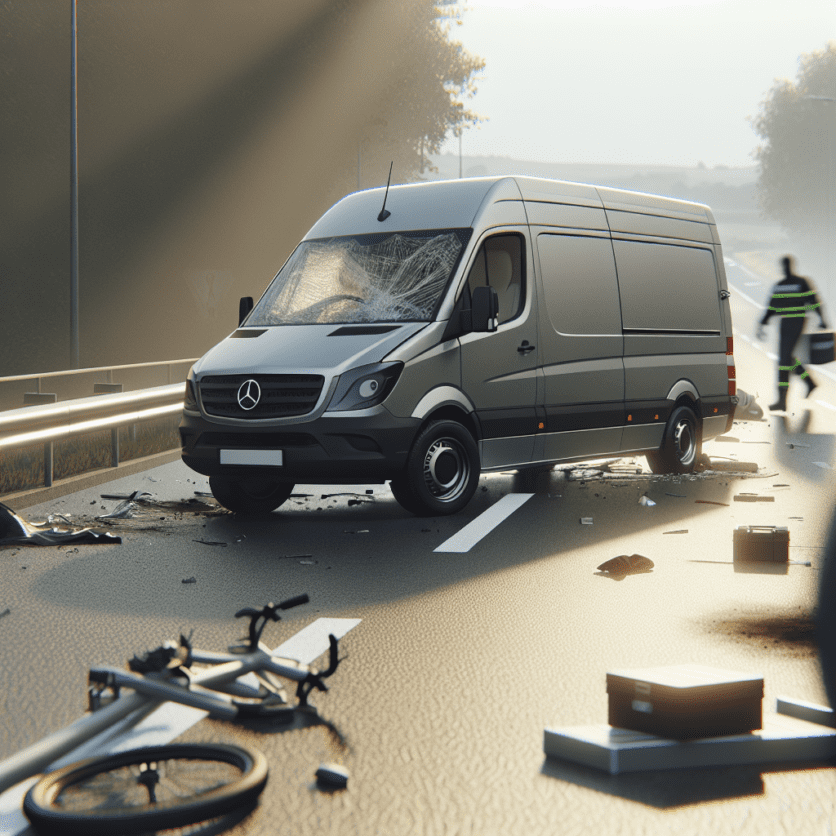 Talheim: Sprinter kommt von der Fahrbahn ab und überschlägt sich – ein Leichtverletzter und etwa 30.000 Euro Sachschaden