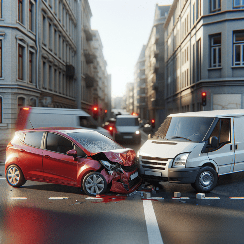 Essen: Roter Kleinfahrzeug stößt mit geparktem Van zusammen – Zeugen gesucht