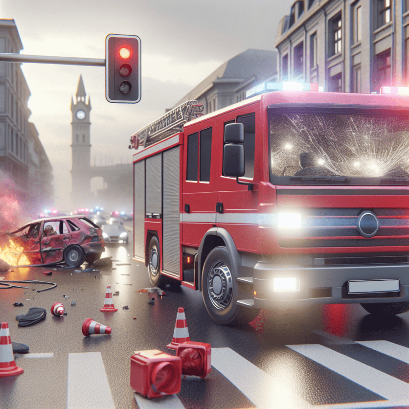 Hamburg: Leichtverletzter nach Verkehrsunfall mit Feuerwehrauto