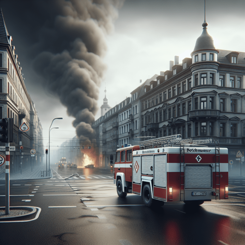 Mannheim: Brand – Feuerwehr und Polizei im Einsatz