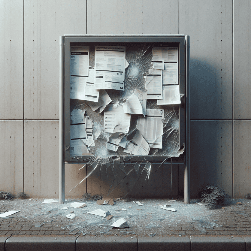 BPOLI EBB: Infotafel eingeschlagen