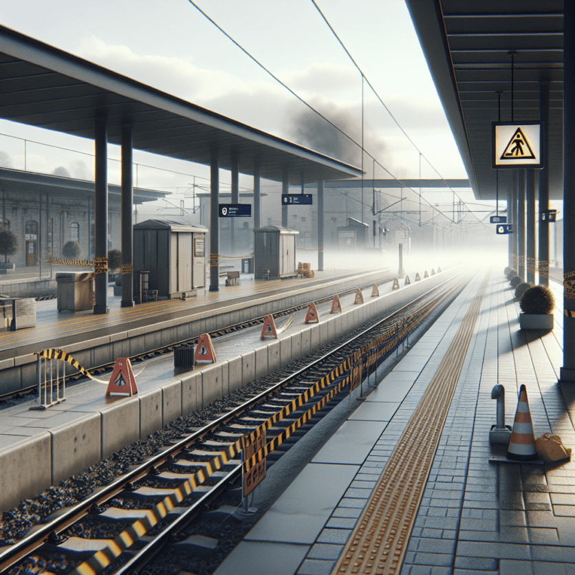 Explosion am Bahnhof