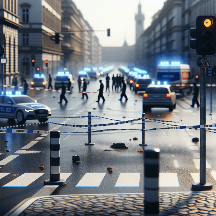 Pforzheim: Verkehrsunfall im Kreuzungsbereich – Zwei Polizeibeamte bei Einsatzfahrt verletzt